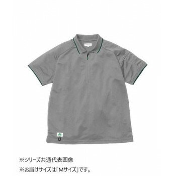 桑和 B7915-61 半袖ハーフジップポロシャツ Mサイズ グレー(7) BEAMS DESIGN
