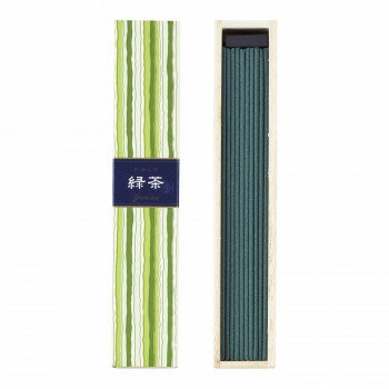 日本香堂 かゆらぎ 緑茶 スティック40本入 香立付 38453 日本香堂 かゆらぎ 緑茶 スティック40本入 香立付 38453