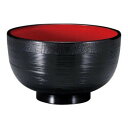 福井クラフト TA4.5寸布目乱筋丼 黒内朱 41000580