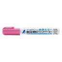 シンワ測定 工事用 超耐久ペイントマーカー 中字 丸芯 蛍光ピンク 79306