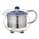GLASS POT ブルーミルク スーパーステンレス茶こしポット(耐熱ガラス) 375ml 73588
