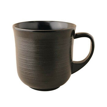 若兆 木製 刷毛目マグカップ　黒　WK-X5