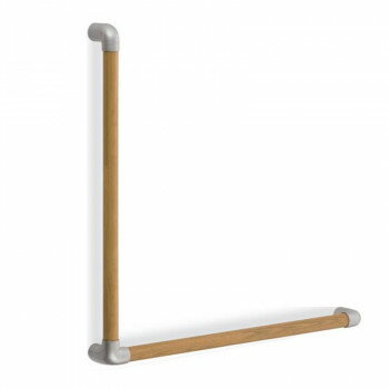 シロクマ スリムユニバーサル手すりL形 シルバー/Lオーク BR-593