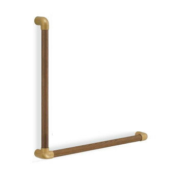 シロクマ スリムユニバーサル手すりL形 AG/Mオーク BR-592