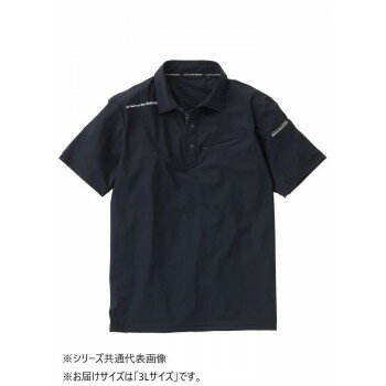 桑和 0395-51 半袖ポロシャツ 3Lサイズ ブラック(4)