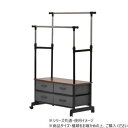 B.Bファニシング LOG 左右上下伸縮ハンガー 引出し4個付き ブラック LOLS0233KIBLK