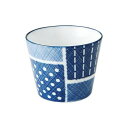 光洋陶器 花伝 古青藍 藍格子 蕎麦猪口 C-225cc 51283195