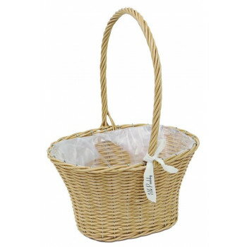 村田屋産業 PPラタンバスケット 舟形 Natural L 3194