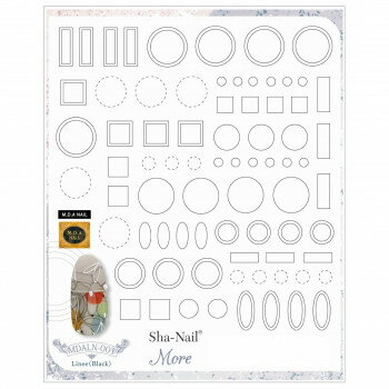 Sha-Nail More 写ネイル ネイルシール LINEE (BLACK) /ライニー (ブラック) MDALN-001
