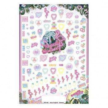 Sha-Nail Pro 写ネイル ネイルシール Neon Tropical Summer/ネオン トロピカルサマー NTS-001