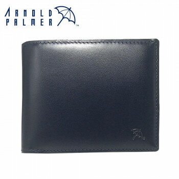 Arnold Palmer アーノルドパーマー 牛革 二つ折り財布 片マチ付札入れ 4AP3487NY- ネイビー