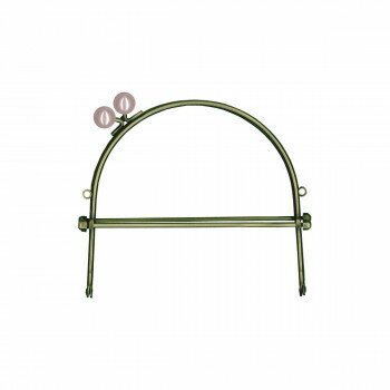 INAZUMA イナズマ パール玉付がま口ベンリー アンティークゴールド 横幅約16cm 2116 ホワイトピンク BK-10781AG