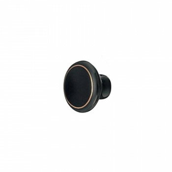 シロクマ フラワーツマミ 黒/金リング KT-3