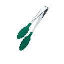田辺金具 抗菌耐熱カラートング(中) グリーン 250mm