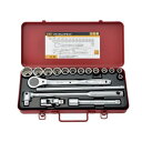 トップ工業(TOP) ソケットレンチセットM(差込角12.7mm) 18点 SWS-413M