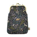 Ripple×LIBERTY がま口2WAY スマホショルダー 森と動物 ネイビー GA25-LI008