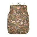 Ripple×LIBERTY がま口2WAY ショルダーバッグ 森と動物 ブラウン GA29-LI002