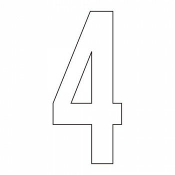 ユニット 路面用番号表示　4　天地280　白 834-54