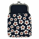 大西賢製販 Ripple がま口2WAY スマホショルダー 小桜 紺 GMG25-TM002