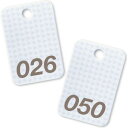 オープン工業 スチロール番号札 26~50 白 BF-81-WH