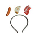 日本職人が作る 食品サンプル カチューシャ バーベキューセット(生肉・玉ねぎ・ソーセージ) IP-394