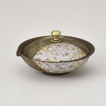 玉光 黒泥絞り出し 丸紋桜 Y3006