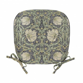 川島織物セルコン Morris Design Studio ピンパーネル ダイニングシートクッション 45×43cm LN1746 G グリーン