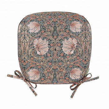 川島織物セルコン Morris Design Studio ピンパーネル ダイニングシートクッション 45cm×43cm LN1746 P ピンク