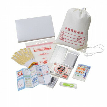 【ご注文について】お客様のご都合（数量間違いや型番・適合間違いも含む）による商品のキャンセル・交換・返品は一切承ることが出来ません。ご注文の際は慎重にお選びの上、ご注文願います。当店からの確認メールや、ご入金確認のメールが配信されない場合がございます。その場合は、商品発送（出荷）のメールをご確認下さい。【送料について】こちらは『個別送料： 1個あたり1380円（※但し、北海道、沖縄県・離島へのお届けの場合は別途費用が発生する場合があります）』が適用されます。※『異なる同梱区分の商品』を一緒にご注文頂いた場合は、同梱が出来ません。別配送となり追加送料がかかりますので、ご注文後に訂正の上、ご連絡させて頂きます。（送料は自動計算されません。出荷は保留扱いとなります。）【ご注文・配送に関しての注意事項】こちらはメーカーより直送となる場合がございます。ラッピング（包装）・のしがけは承ることが出来ません。メール便・定形外郵便等はご指定頂けません。配送業者はご指定不可。置き配は破損・汚損・紛失・盗難などの恐れがあるため、原則としてお断りしております。置き配による破損・汚損・紛失・盗難については保証ができかねますので、あらかじめご承知おきください。地震や台風などの非常時の備えに。サイズ非常袋:440×335mm個装サイズ：32×19×5cm重量個装重量：466g素材・材質チェックリスト付非常袋:ポリエステルセット内容チェックリスト付非常袋、ハンディライト、非常用給水バッグ3L、非常用トイレ、防寒シート、ホイッスル、すべり止め手袋、カイロ、マスク、防災ガイド生産国非常袋:中国●広告文責：株式会社プロヴィジョン（tel:092-985-3973）