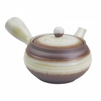 B-7438 急須 1.5号平形(粉引巻) 萬古焼