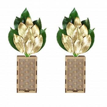 A＆K 日本製プリザーブド 金の榊SSV 榊立てカバーセット ST-024