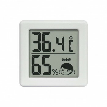 ドリテック dretec 小さいデジタル温湿度計 ホワイト O-420WT