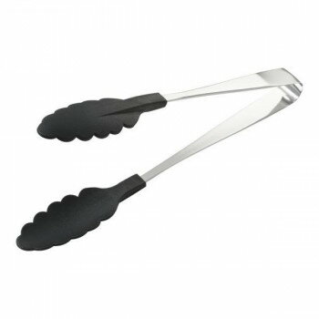 遠藤商事 抗菌 耐熱カラフルトング ブラック BTV7605