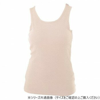 グローバル・ジャパン コットン100％パット付きタンクトップ M-L ナチュラルベージュ
