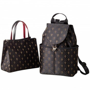 日本製ジャカード織手提げバッグ＆リュックサックセット LU-10000+RLU-5001BK 3492-257