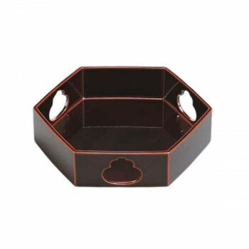 福井クラフト 木製8寸六角胴張立ひさご透溜漆(深 55009060