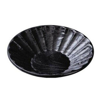 4寸菊ノミ彫茶托　黒　81015430