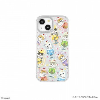 mofusand Camera Frame iPhone15～13対応ケース クリームソーダにゃん MOFU-86B