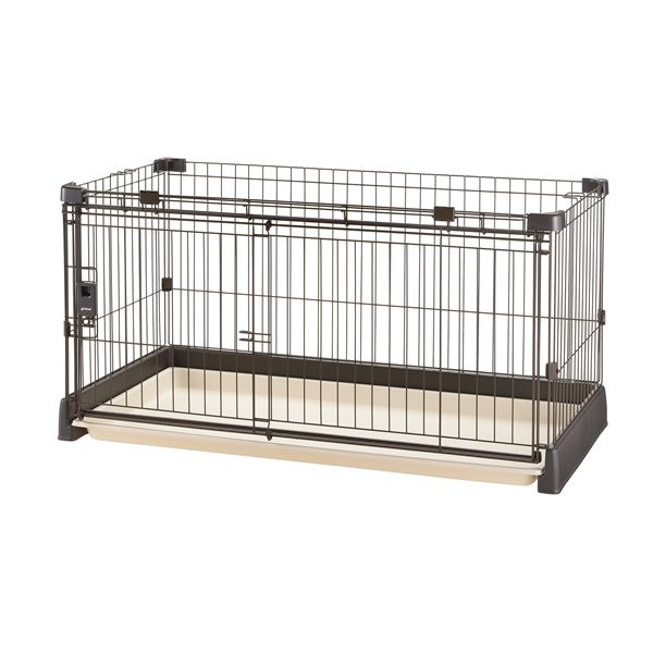 もっとお掃除簡単ペットサークル 120-60 ダークブラウン ペット用品