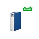 (まとめ)TANOSEE 両開きパイプ式ファイルV A4タテ 60mmとじ 青 30冊