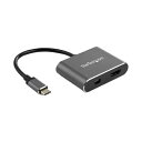 StarTech.com USB TypeC-Mini DisplayPort/HDMI変換アダプタ 4K/60Hz スペースグレーCDP2HDMDP 1個