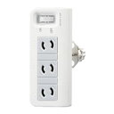 (まとめ)エレコム ELECOM デスクタップ T-DK2320CBS 3個口/2m 【×5セット】