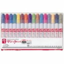 (まとめ)寺西化学工業 マジックインキ M500C-16 細書 16色セット【×2セット】(3)