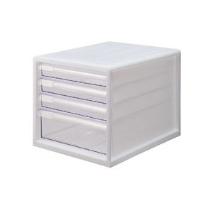 レターケース A4 浅3段・深1段 ホワイト