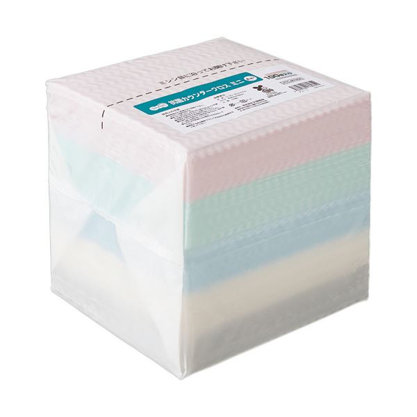 （まとめ） TANOSEE抗菌カウンタークロス ミニ 5色アソート 1パック（100枚） 【×2セット】