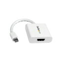StarTech.com Mini DisplayPort-HDMI変換アダプタ ミニディスプレイポート-HDMI オス/メスホワイト MDP2HDW 1個(2)