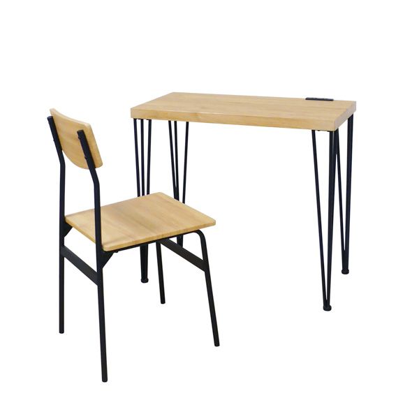 アートデスク2点セット（コンセント付） モダンナチュラル 組立式