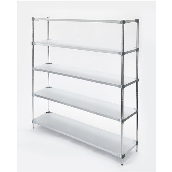 収納棚 35×120cm 5段 H180cm 日本製 耐熱 耐食 長期耐久性 ガルバリウム鋼板製 ガルバシェルフ リビング収納 組立式