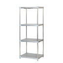 ステンレス シェルフ 46×60cm 4段 H150cm 日本製 耐錆 耐薬性 耐久性 冷蔵 冷凍 高温多湿対応 収納棚 オープンラック 組立式