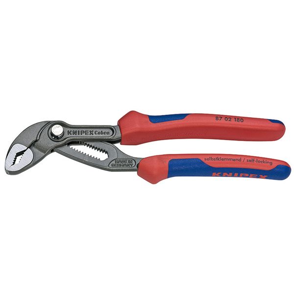 KNIPEX クニペックス コブラ ウォーターポンププライヤー コンフォート サイズ55×18×180mm パック入 8702-180SB